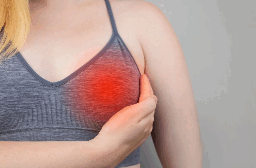 Une douleur inhabituelle et persistante au niveau d'un sein